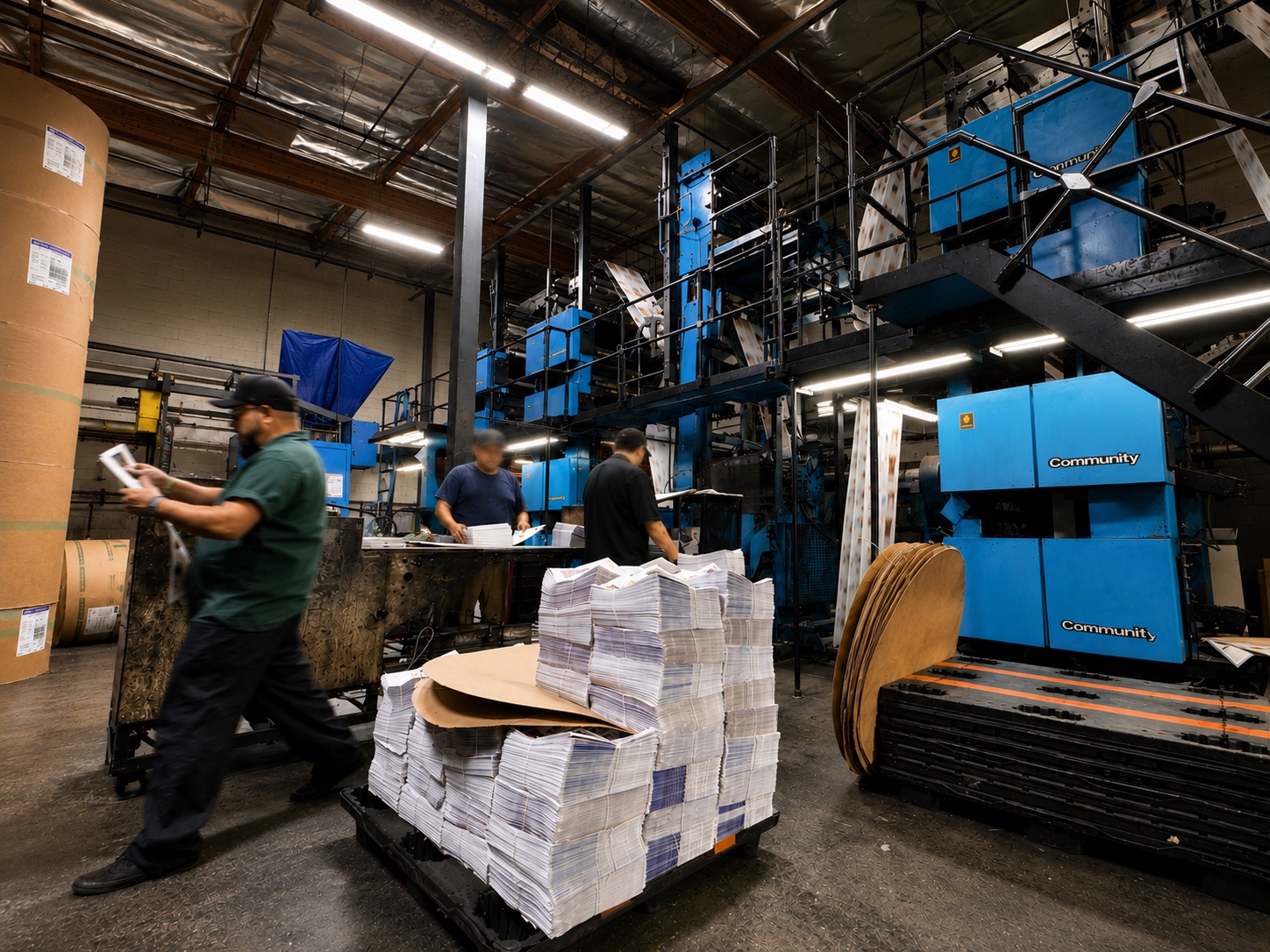 L.A. Web production team working alongside the publication press